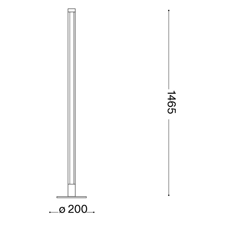 Ideal Lux - LED dimeriuojamas toršeras YOKO LED/16W/230V CRI 90 juodas