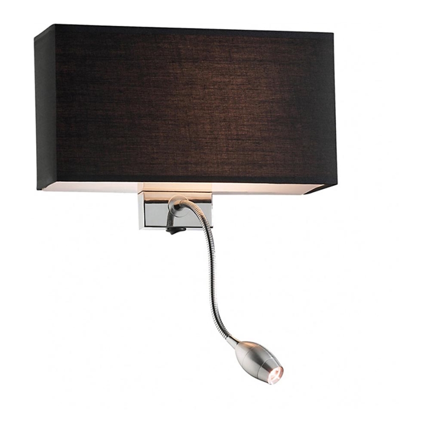 Ideal Lux - LED Elastīga sienas lampa HOTEL 1xE27/60W + LED/1,5W/230V