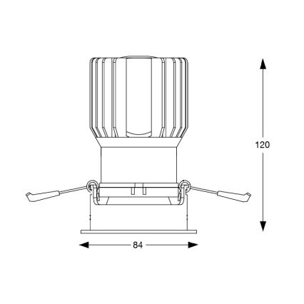 Ideal Lux - Įleidžiamas LED šviestuvas GAME TRIM LED/11W/230V 3000K CRI 90 8,4x8,4 cm IP40 balta