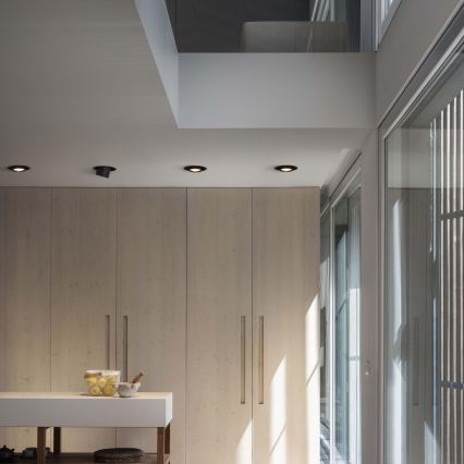 Ideal Lux - NOVA įleidžiamas LED taškinis šviestuvas LED/12W/230V 3000K CRI 90 skersm. 10 cm juodas