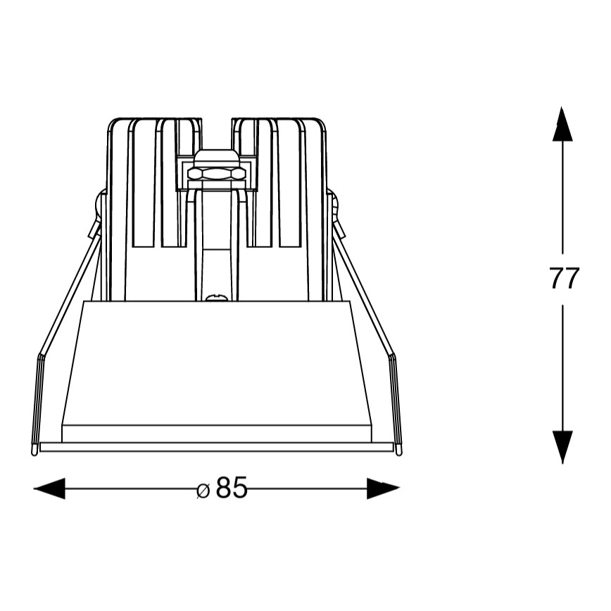 Ideal Lux - LED vonios kambario įleidžiamasis šviestuvas GAME TRIM, 11 W, 230 V, 3000 K, CRI 90, Ø 8,5 cm, IP65, baltas