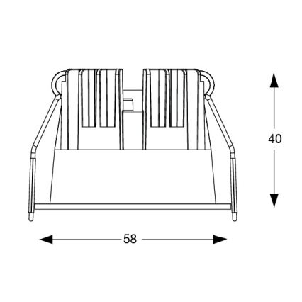 Ideal Lux - Įleidžiamas LED šviestuvas GAME TRIM LED/5,5W/230V 3000K CRI 90 skersmuo 5,8 cm juoda