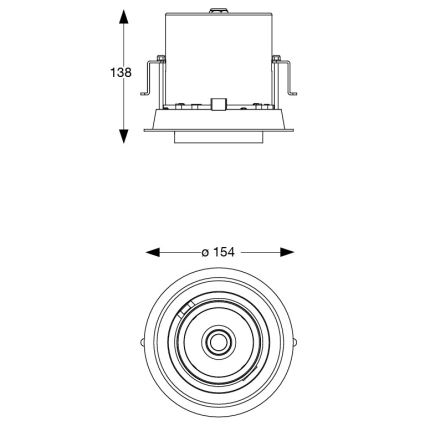 Ideal Lux - LED įleidžiamas taškinis šviestuvas NOVA LED/20W/230V 3000K CRI 90 Ø 15,4 cm baltas