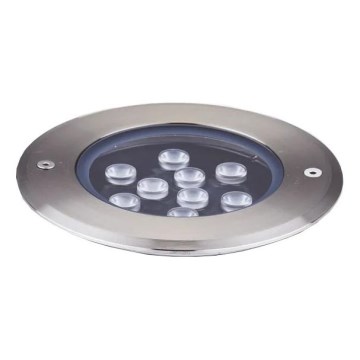 Ideal Lux - LED įvažiavimo šviestuvas FLOOR LED/12W/230V diametras 14 cm CRI 90 IP67 blizgus chromas