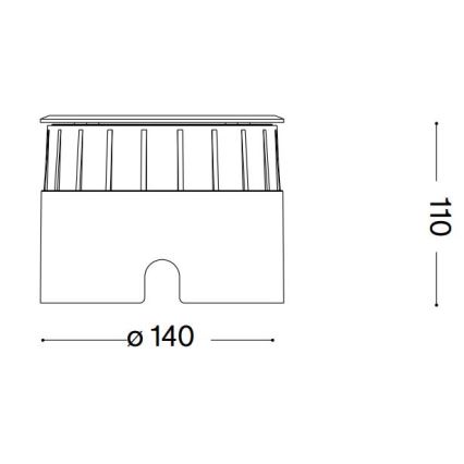 Ideal Lux - LED įvažiavimo šviestuvas FLOOR LED/12W/230V diametras 14 cm CRI 90 IP67 blizgus chromas