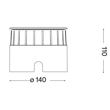 Ideal Lux - LED įvažiavimo šviestuvas FLOOR LED/12W/230V diametras 14 cm CRI 90 IP67 blizgus chromas