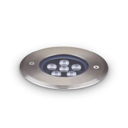 Ideal Lux - LED įvažiavimo šviestuvas FLOOR LED/6W/230V diametras 12 cm CRI 90 IP67 blizgus chromas