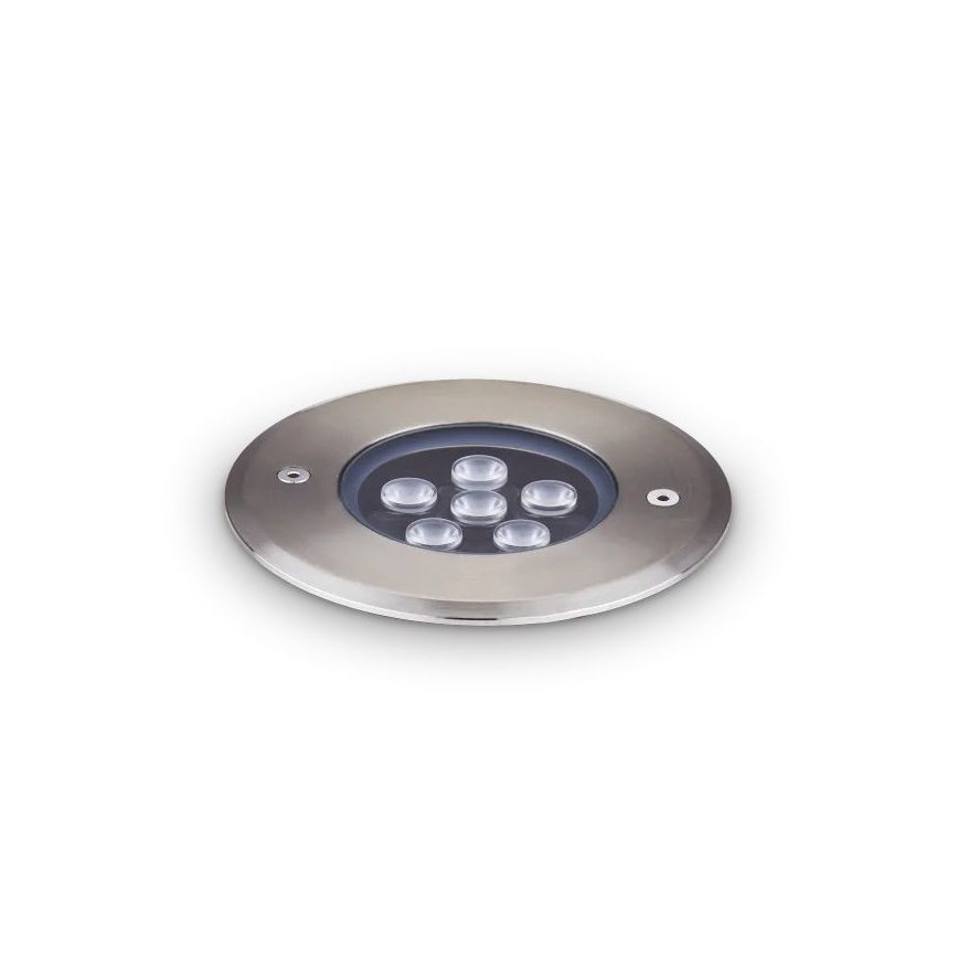 Ideal Lux - LED įvažiavimo šviestuvas FLOOR LED/6W/230V diametras 12 cm CRI 90 IP67 blizgus chromas
