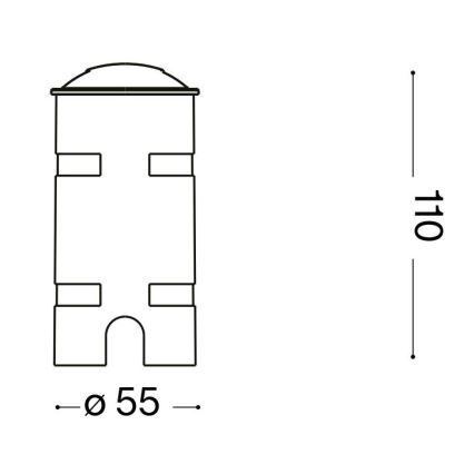 Ideal Lux - LED įvažiavimo šviestuvas ROCKET LED/2W/24V CRI 90 IP68 matinis chromas