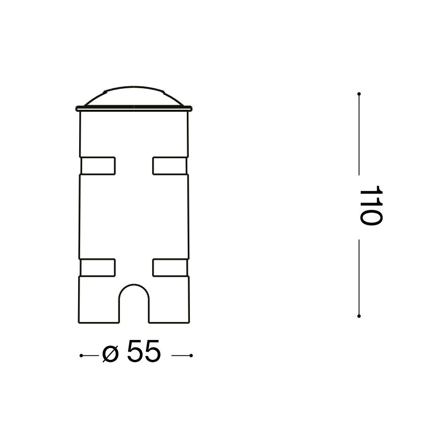 Ideal Lux - LED įvažiavimo šviestuvas ROCKET LED/2W/24V CRI 90 IP68 matinis chromas