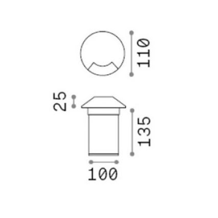 Ideal Lux - LED Įvažiavimo šviestuvas ROCKET LED/3W/230V CRI 90 IP67 matinis chromas