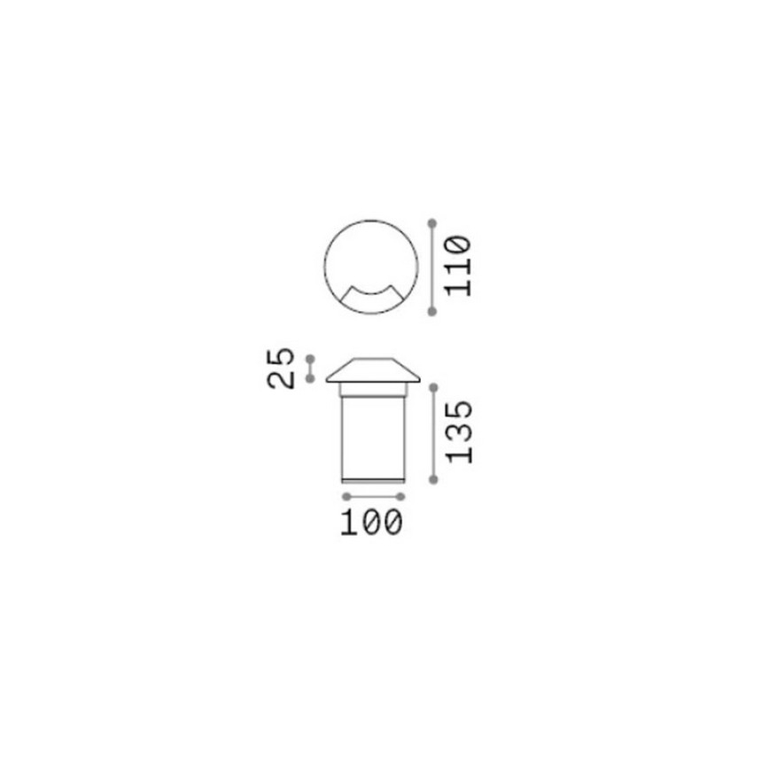 Ideal Lux - LED įvažiuojamas šviestuvas ROCKET LED/3W/230V CRI 90 IP67 matinis chromas