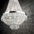 Ideal Lux - LED krištolinė liustra ant grandinės CAESAR 9xG9/3W/230V skersmuo 45 cm blizgus chromas