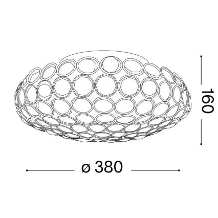 Ideal Lux - LED krištolinis lubinis šviestuvas KING 5xG9/3W/230V diametras 38 cm auksas