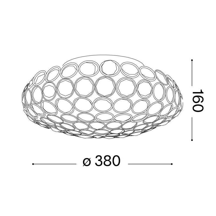 Ideal Lux - LED krištolinis lubinis šviestuvas KING 5xG9/3W/230V diametras 38 cm auksas