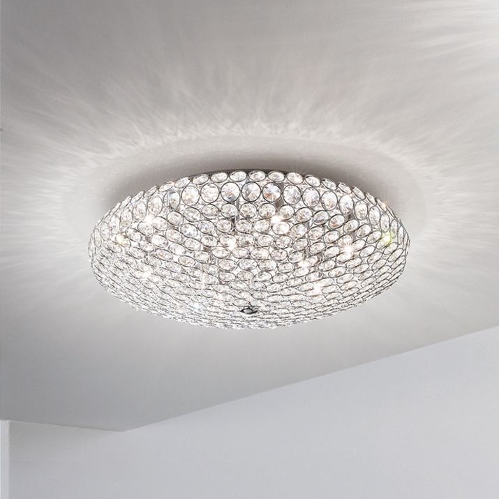 Ideal Lux - LED krištolinis lubinis šviestuvas KING 5xG9/3W/230V diametras 38 cm blizgus chromas