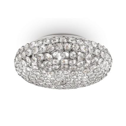 Ideal Lux - LED krištolinis lubinis šviestuvas KING 5xG9/3W/230V diametras 38 cm blizgus chromas