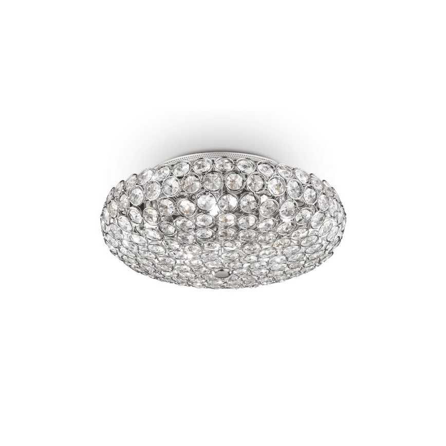 Ideal Lux - LED krištolinis lubinis šviestuvas KING 5xG9/3W/230V diametras 38 cm blizgus chromas