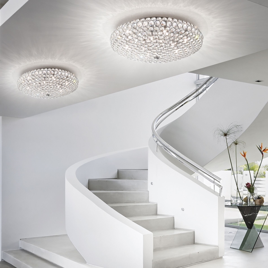 Ideal Lux - LED krištolinis lubinis šviestuvas KING 5xG9/3W/230V diametras 38 cm blizgus chromas
