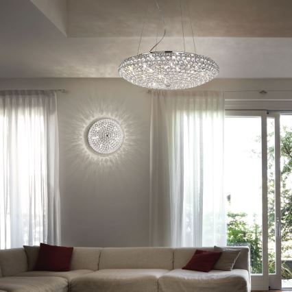 Ideal Lux - LED krištolinis lubinis šviestuvas KING 5xG9/3W/230V diametras 38 cm blizgus chromas