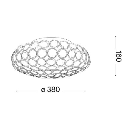 Ideal Lux - LED krištolinis lubinis šviestuvas KING 5xG9/3W/230V diametras 38 cm blizgus chromas