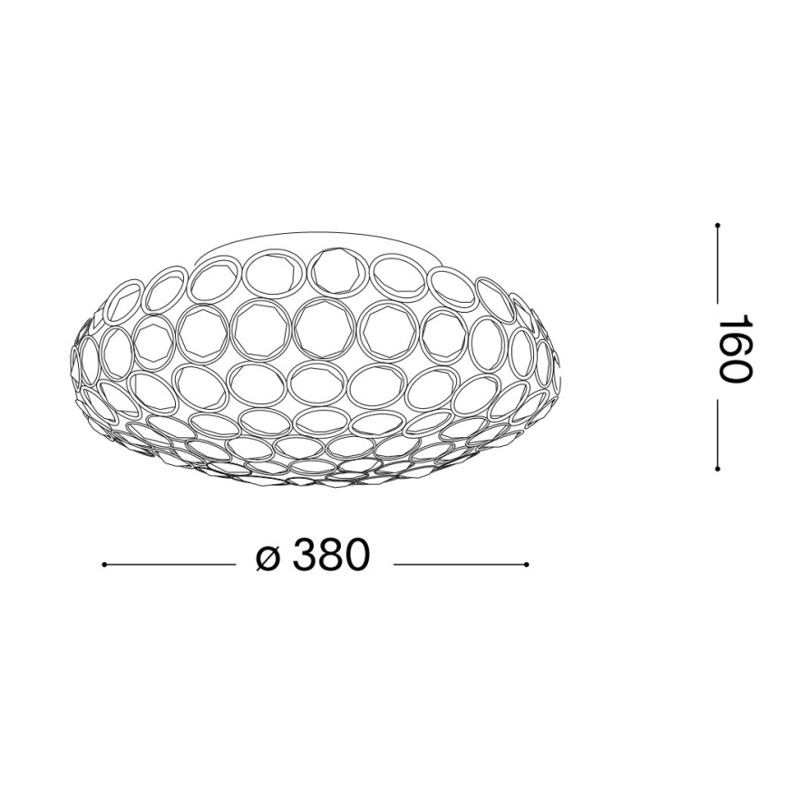 Ideal Lux - LED krištolinis lubinis šviestuvas KING 5xG9/3W/230V diametras 38 cm blizgus chromas