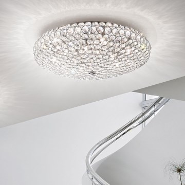 Ideal Lux - LED krištolinis lubinis šviestuvas KING 9xG9/3W/230V diametras 53,5 cm blizgus chromas