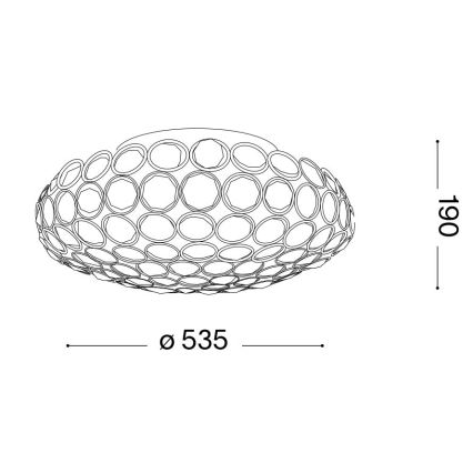 Ideal Lux - LED krištolinis lubinis šviestuvas KING 9xG9/3W/230V diametras 53,5 cm blizgus chromas