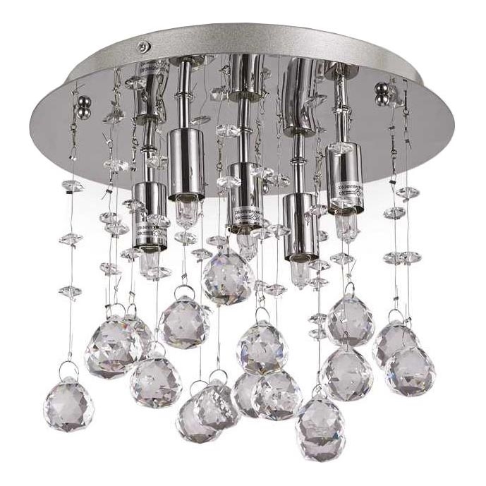 Ideal Lux - LED krištolinis lubinis šviestuvas MOONLIGHT 5xG9/3W/230V diametras 26 cm blizgus chromas