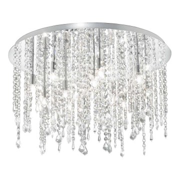Ideal Lux - LED krištolinis lubinis šviestuvas ROYAL 12xG9/3W/230V diametras 60 cm blizgus chromas