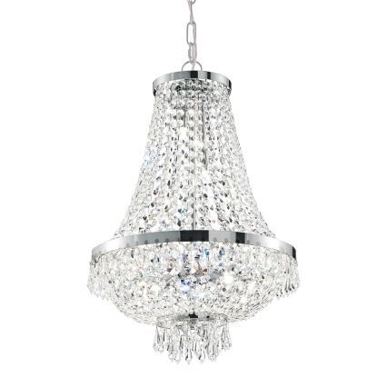 Ideal Lux - LED Krištolinis sietynas ant grandinės CAESAR 12xG9/3W/230V diametras 55 cm blizgus chromas