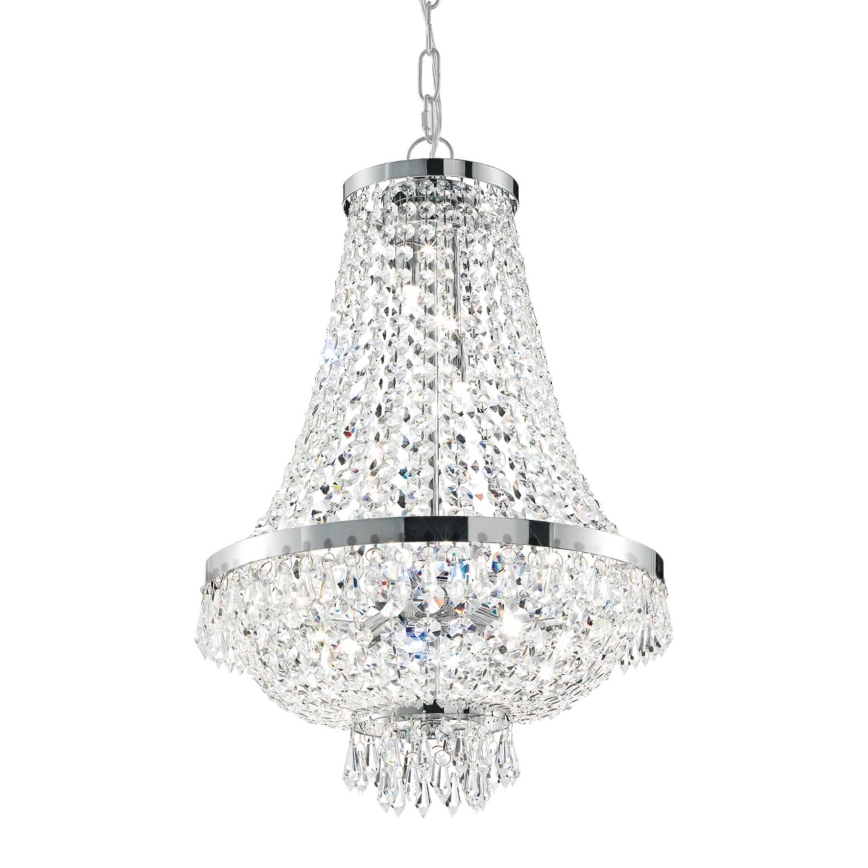 Ideal Lux - LED Krištolinis sietynas ant grandinės CAESAR 12xG9/3W/230V diametras 55 cm blizgus chromas