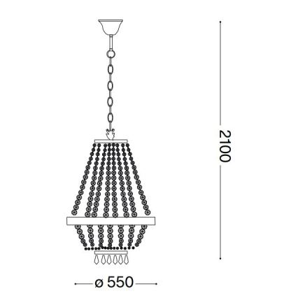 Ideal Lux - LED Krištolinis sietynas ant grandinės CAESAR 12xG9/3W/230V diametras 55 cm blizgus chromas