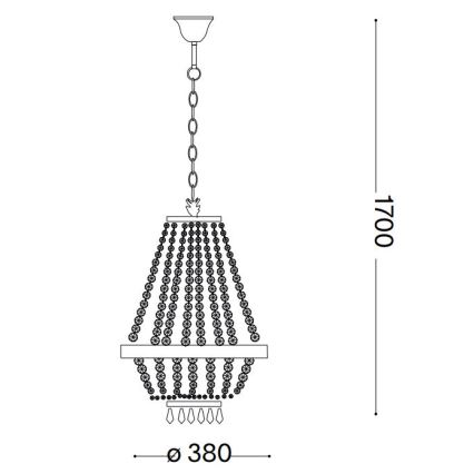 Ideal Lux - LED Krištolinis sietynas ant grandinės CAESAR 6xG9/3W/230V diametras 38 cm blizgus chromas