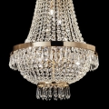 Ideal Lux - LED Krištolinis sietynas ant grandinės CAESAR 9xG9/3W/230V diametras 45 cm auksas