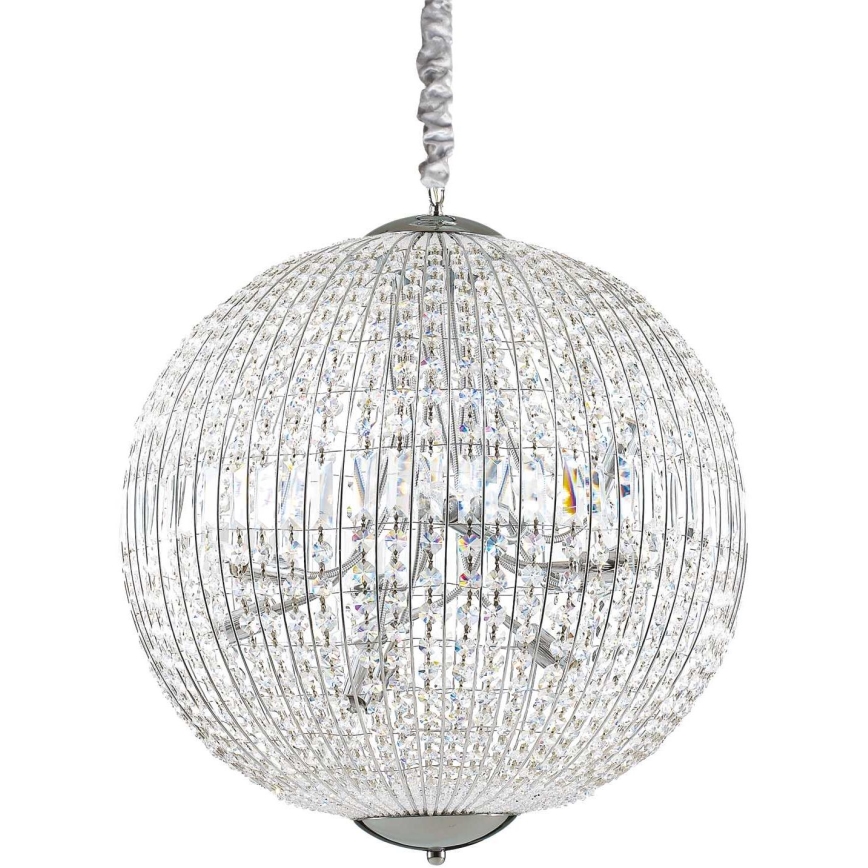 Ideal Lux - LED Krištolinis sietynas ant grandinės LUXOR 12xG9/3W/230V diametras 60 cm permatoma