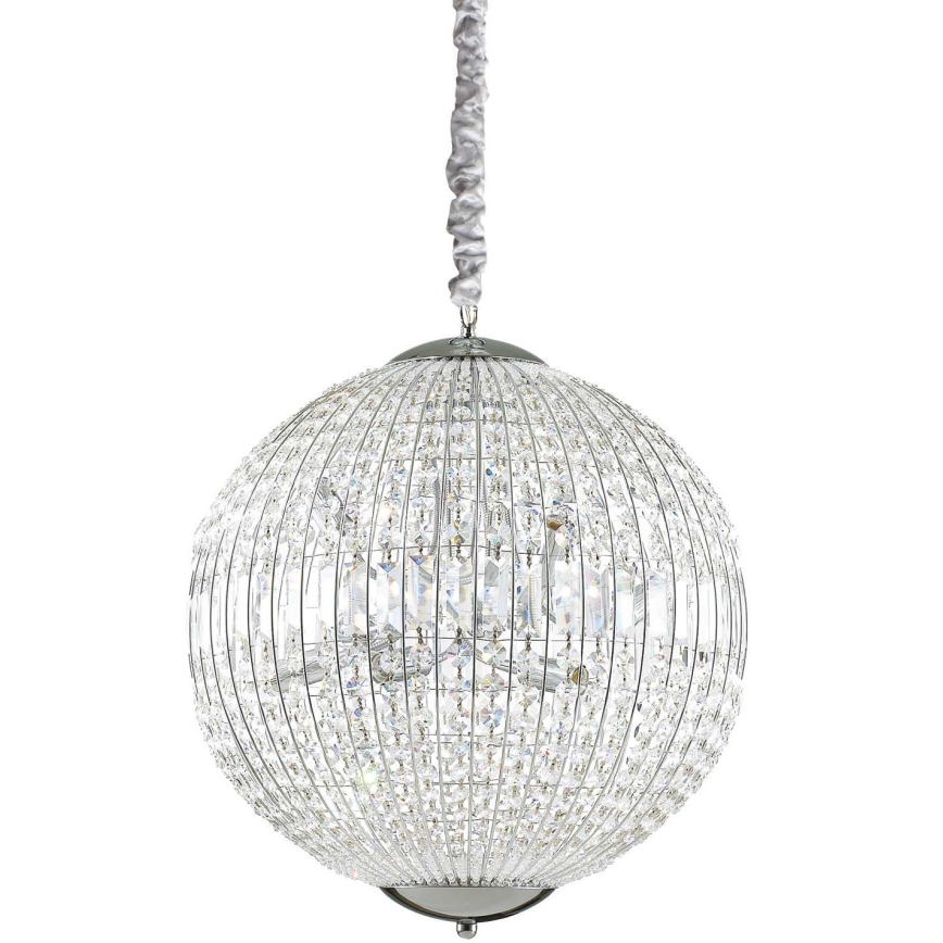 Ideal Lux - LED Krištolinis sietynas ant grandinės LUXOR 8xG9/3W/230V diametras 50 cm permatoma