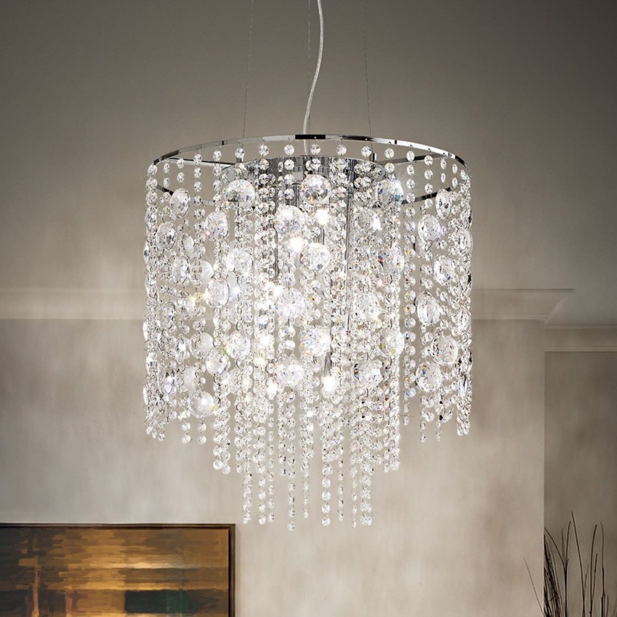 Ideal Lux - LED krištolinis sietynas, kabinamas ant virvės EVASIONE 10xG9/3W/230V diametras 51 cm blizgus chromas