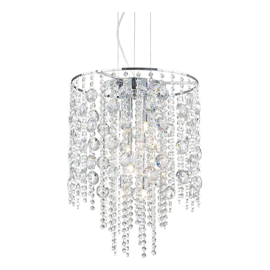 Ideal Lux - LED krištolinis sietynas, kabinamas ant virvės EVASIONE 8xG9/3W/230V diametras 41 cm blizgus chromas