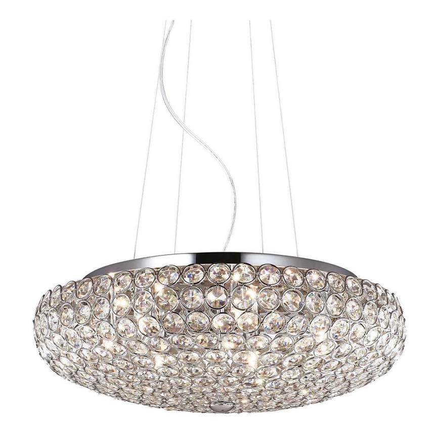 Ideal Lux - LED krištolinis sietynas, kabinamas ant virvės KING 7xG9/3W/230V diametras 46 cm blizgus chromas