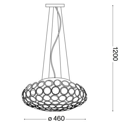 Ideal Lux - LED krištolinis sietynas, kabinamas ant virvės KING 7xG9/3W/230V diametras 46 cm blizgus chromas