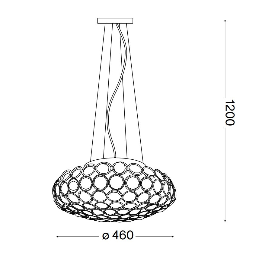 Ideal Lux - LED krištolinis sietynas, kabinamas ant virvės KING 7xG9/3W/230V diametras 46 cm blizgus chromas