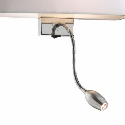 Ideal Lux - LED Lanksti sieninė lempa HOTEL 1xE27/60W + LED/1,5W/230V
