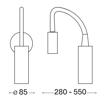Ideal Lux - LED Lanksti maža lempa FOCUS LED/3,5W/230V CRI 90 juoda