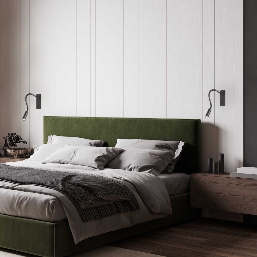 Ideal Lux - LED Lankstus maža lempa IO LED/3W/230V CRI 90 juoda
