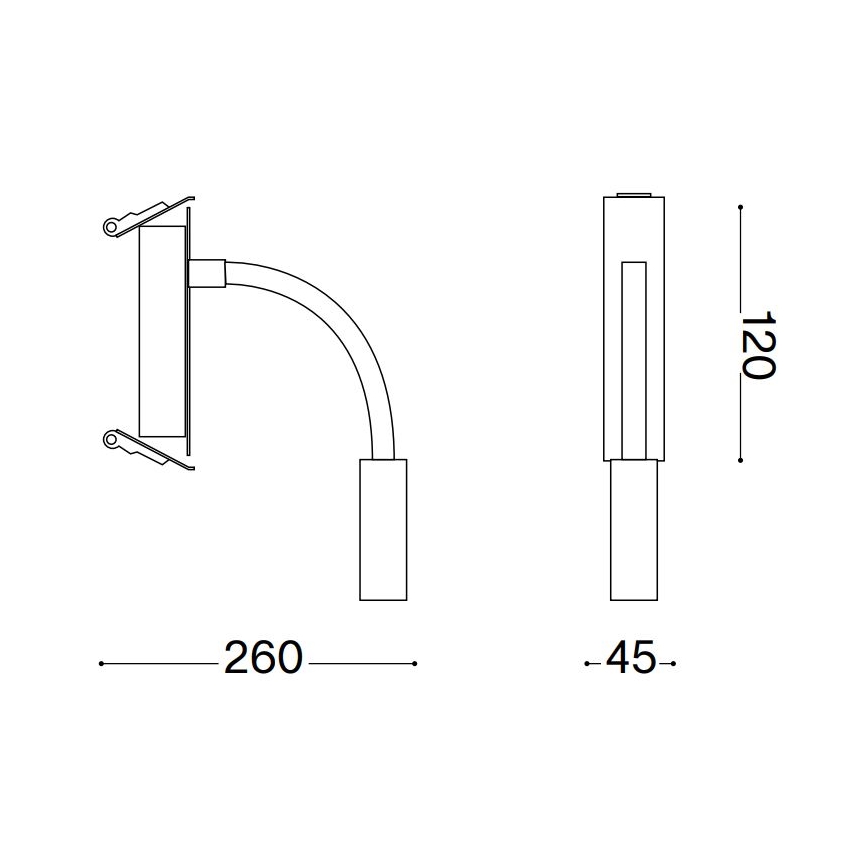 Ideal Lux - LED Lankstus maža lempa IO LED/3W/230V CRI 90 juoda