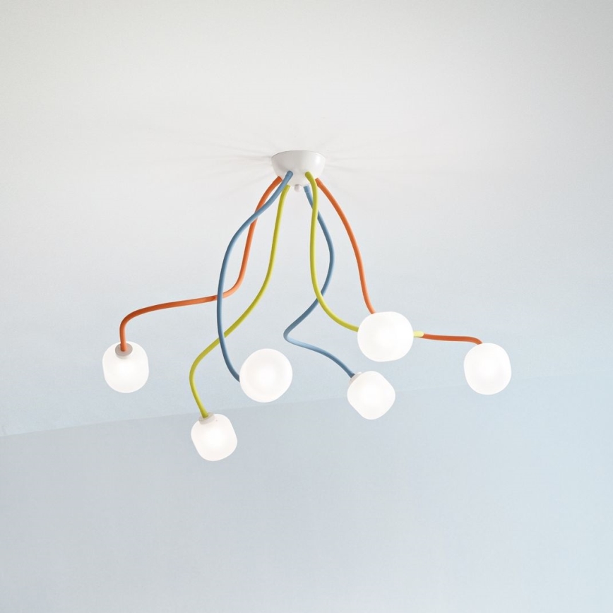 Ideal Lux - LED Lankstus Tvirtinamas sietynas OCTOPUS 6xG9/3W/230V spalvingas