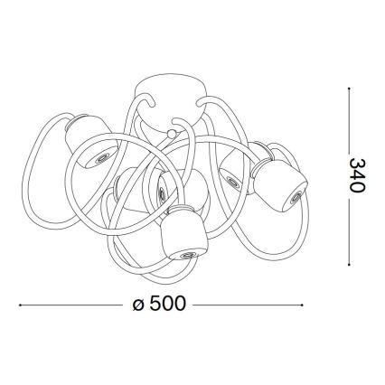 Ideal Lux - LED Lankstus Tvirtinamas sietynas OCTOPUS 6xG9/3W/230V spalvingas