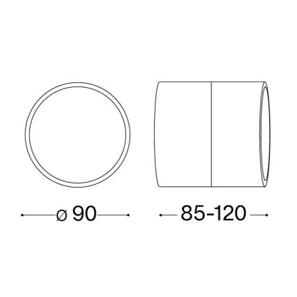 Ideal Lux - LED lauko sieninis šviestuvas OMEGA LED/7W/230V CRI 90 IP54 balta