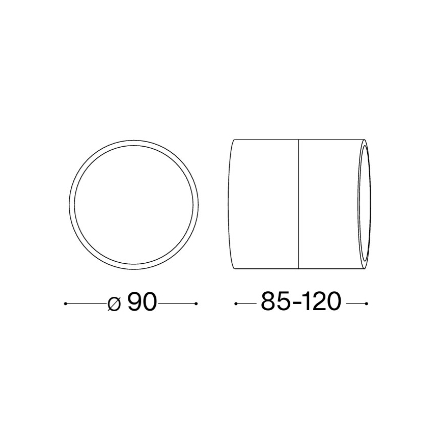 Ideal Lux - LED lauko sieninis šviestuvas OMEGA LED/7W/230V CRI 90 IP54 juodas